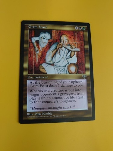Grim Feast. Enchantment Mirage. Old Vintage. Magic the Gathering Card. - Picture 4 of 5