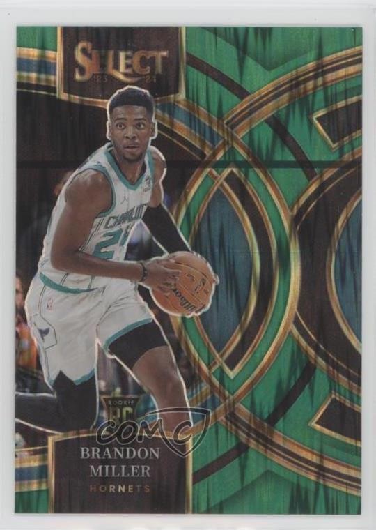 2023-24 Panini Select Premier Level Green Shock Prizm Brandon Miller #130 9l4