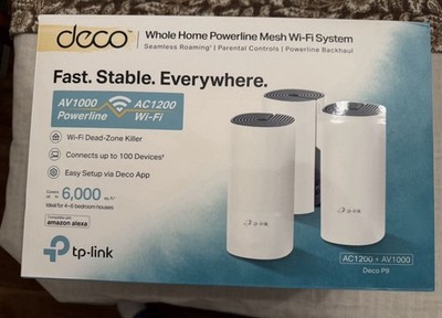 TP-LINK Deco P9 Dual Band AC1200 + AV1000 Whole-Home Hybrid Mesh Wi-Fi System