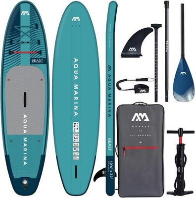 AQUA MARINA BEAST 10'6'' SUP Board Set aufblasbar Stand Up Paddle Surfboard 320