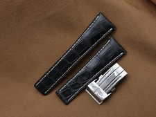 Handmade Alligator Watch Strap For Breitling Watch  Deployment Clasp