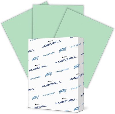 Hammermill Colored Paper, 24 Lb Green Printer Paper, 8.5 X 11-1 Ream (500 Sheets