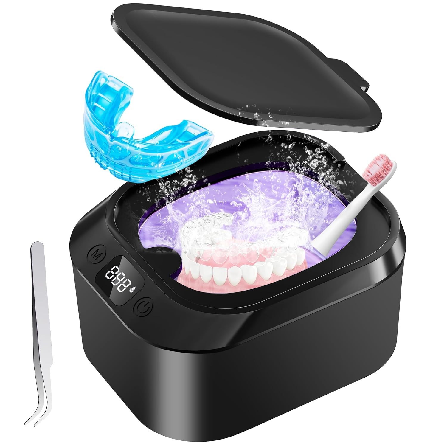 Ultrasonic 46kHz Portable Jewelry and Retainer Cleaner Machine