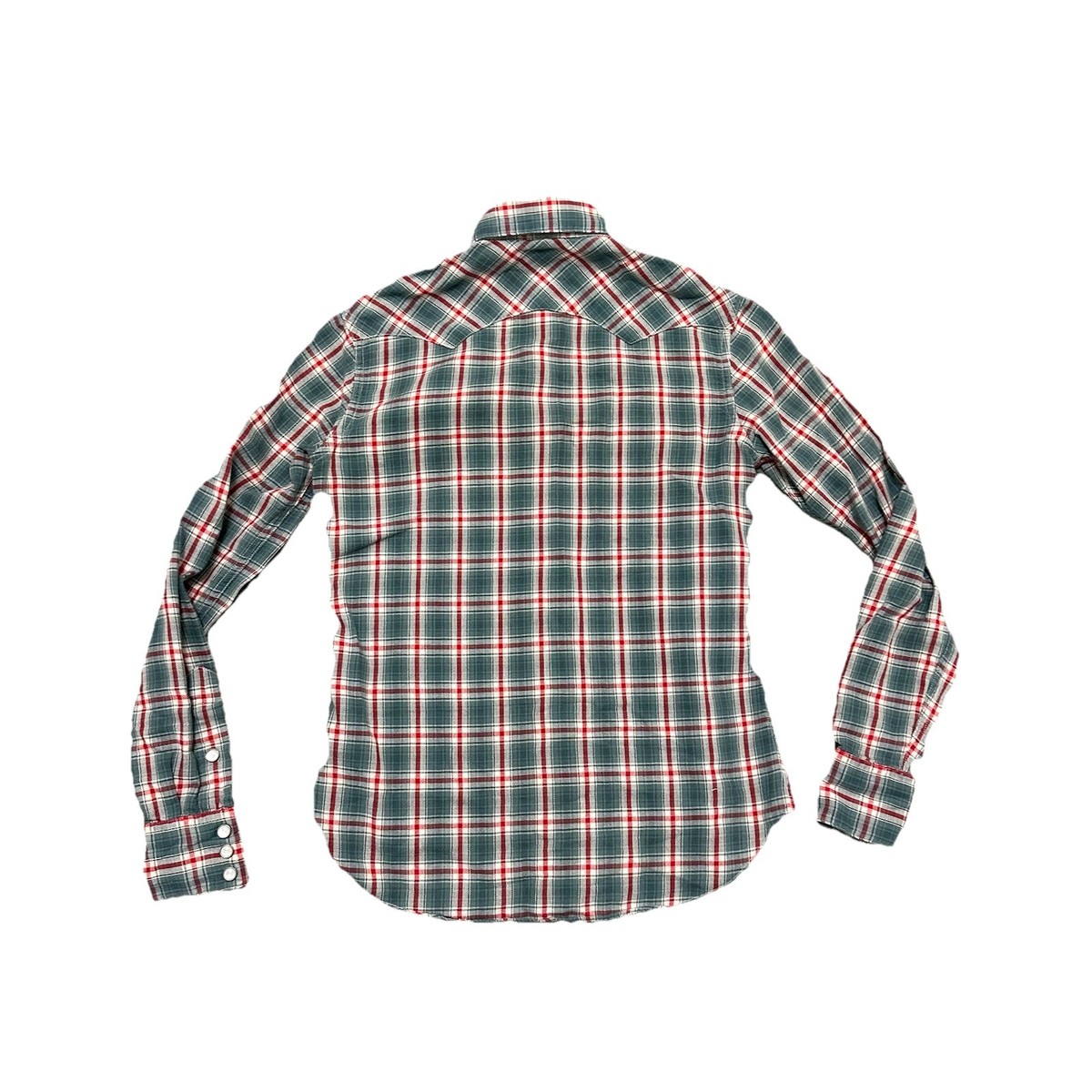Double RL Ralph Lauren RRL Womens 1/XS Plaid Western Pearl Snap