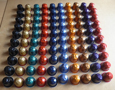 100 Nespresso Kapseln zum Basteln - leer und gereinigt - 10 Farben SET 1