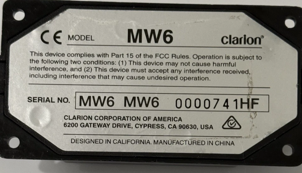 Módulo de interface de controle remoto Clarion MW6 - NMEA 2000 fornece conectividade... - Imagem 2 de 2