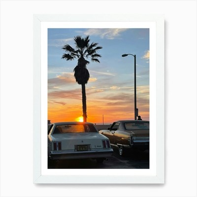 Venice Beach Sunset Vibe Art Print Framed Wall Art Poster Canvas Print Picture