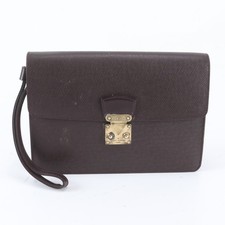 Louis Vuitton Taiga Pochette Clado Acaju M30196 Leather Second Bag Clutch