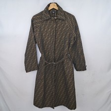 Fendi Womens Brown Cotton Coat Size S