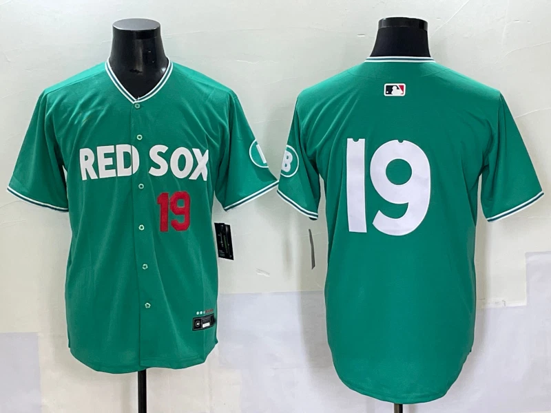 Men's Red Sox #19 Roman Anthony Green 2025 City Connect  Player Jersey