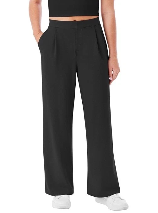 Member's Mark Women's Black Wide Leg Trouser Size Small NWT Free Shipping!