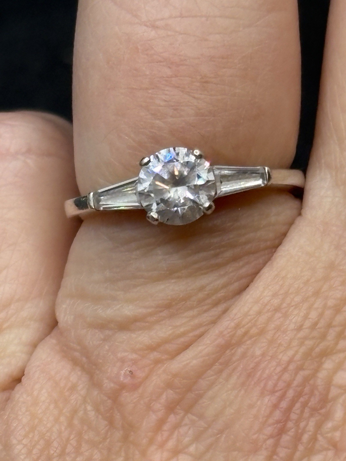 Sterling Silver 925 Round Solitaire Engagement Ri… - image 9