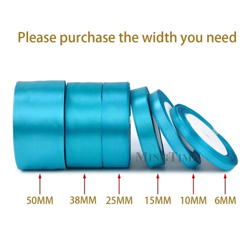22 meter of DOUBLE SIDED Satin Ribbon 6mm, 10mm, 15mm, 25mm,38mm,50mm ...
