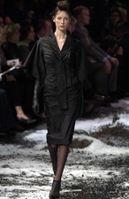 ALEXANDER MCQUEEN RUNWAY DOCUMENTED BLACK SILK Dress IT40