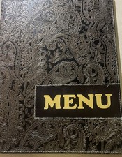 Securit Design Paisley Menu Holder With Leather Look With One Insert