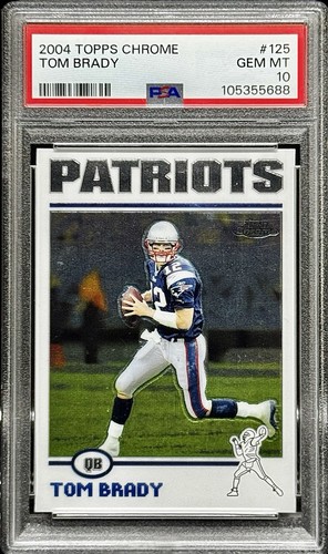 Tom Brady #125 2004 Topps Chrome card