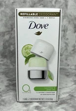 Dove Refillable Deodorant Starter Kit Cucumber & Green Tea 0% Aluminum
