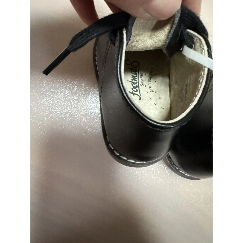 Footmates Zapatos de Cuero Negro Bebé Niño Talla 2.5 Modelo 7792 "Todd" Foto 3 de 4