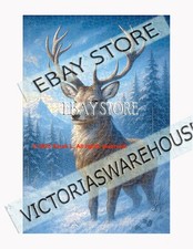 1000 piece jigsaw puzzle Deer valley rustic forest spirit