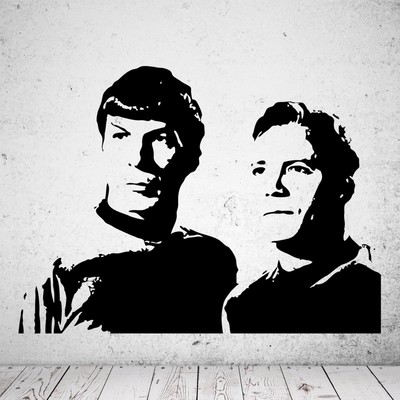 Wandtattoo Star Trek James T. Kirk und Spock