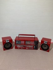 SHARP QT-88MKII R Rot Doppel Kassettenrekorder Radio Ghettoblaster mit...