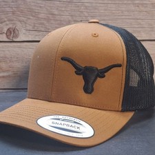 Texas Longhorn Hats - Cattle Rancher Embroidered Caps