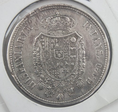 1818 NGC Naples 120 Grana Italy Silver Coin - Picture 3 of 3