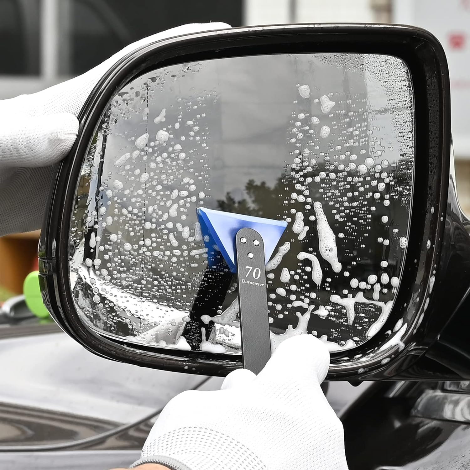 Small Squeegee for Vinyl, 2 in 1 Different Hardness Rubber Blade with Metal Hand