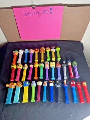Mixed Lot Of 30+ PEZ Disney Looney Muppet DC Comic Marvel SpongeBob TMNT Emoji - Image 1 of 4