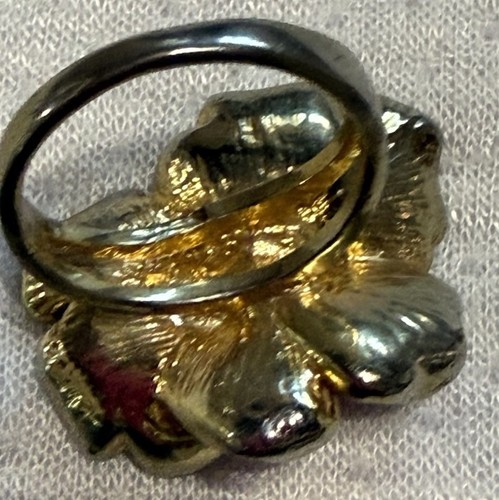 Swarovski Mixed Cuts, Multicolored vibrant Flower Ring Size 60 / 8 3/4 - Picture 24 of 24