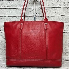 Excellent condition LONGCHAMP A4 logo embossed leather stitched tote bag from Ja