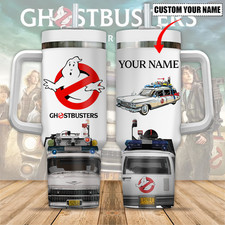 Custom Retro Ghost Hunter Inspired Insulated Tumbler With Handle 40oz 30oz 20oz