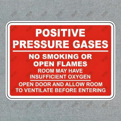 #ad #ad Positive Pressure Gases Safety Sign Sticker OSHA Compliant Warning #250297 $7.95