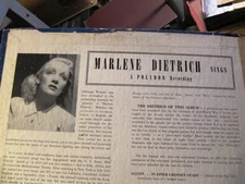 MARLENE DIETRICH SINGS 1933 Paris Mein Blondes Baby Jonny PETER KREUDER Vox 304