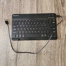 Wireless Rechargable Tablet Key Board Bluetooth Compatible Fintie Black Used