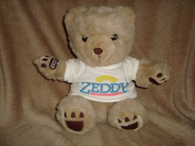 Vintage Zellers Mascot Teddy Bear ZEDDY With Shirt Plush 12