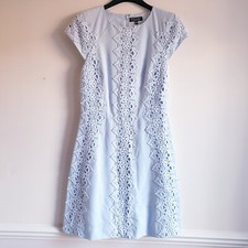 Spotlight by Warehouse Baby Blue Mini Dress Size UK 8 Great Condition Flattering