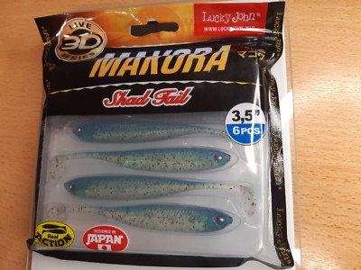 NEU Angel Köder Lucky John Makora Shad Tail TÜRKIS 10cm Gummiköder 3,5'' Bait NEW