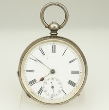 Rare Antique Silver Pocket Watch Men's no fusee duplex chronometer repeater RAR