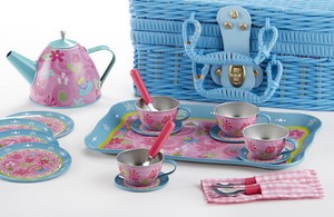 tin tea party set