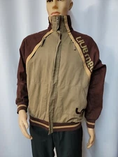 Live Mechanics Men Tracksuit Jacket Urban Vibe Passion Progress Brown Sz S #WM1