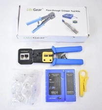 UbiGear Professional Pass-Through Crimper Tool Kits Network Phone/Cable Tester