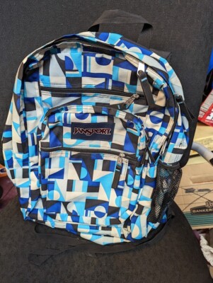 Jansport Backpack Bookbag Tote Blue Black White Gray Plaid 17"x18"x6" | eBay Jansport Backpack Bookbag Tote Blue Black White Gray Plaid 17"x18"x6" | eBay