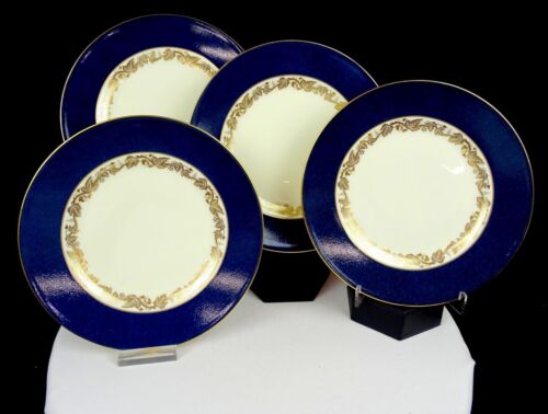 Plaques à salade en porcelaine Wedgwood Whitehall 2000 bleu poudre 4 pièces 8 1/8" 2000 - Photo 1 sur 7