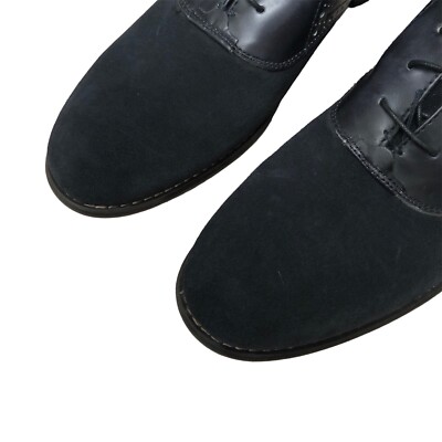 JOHN VARVATOS - Blue Suede Navy Lace Up Derby Shoes Size 8.5  display picture 3