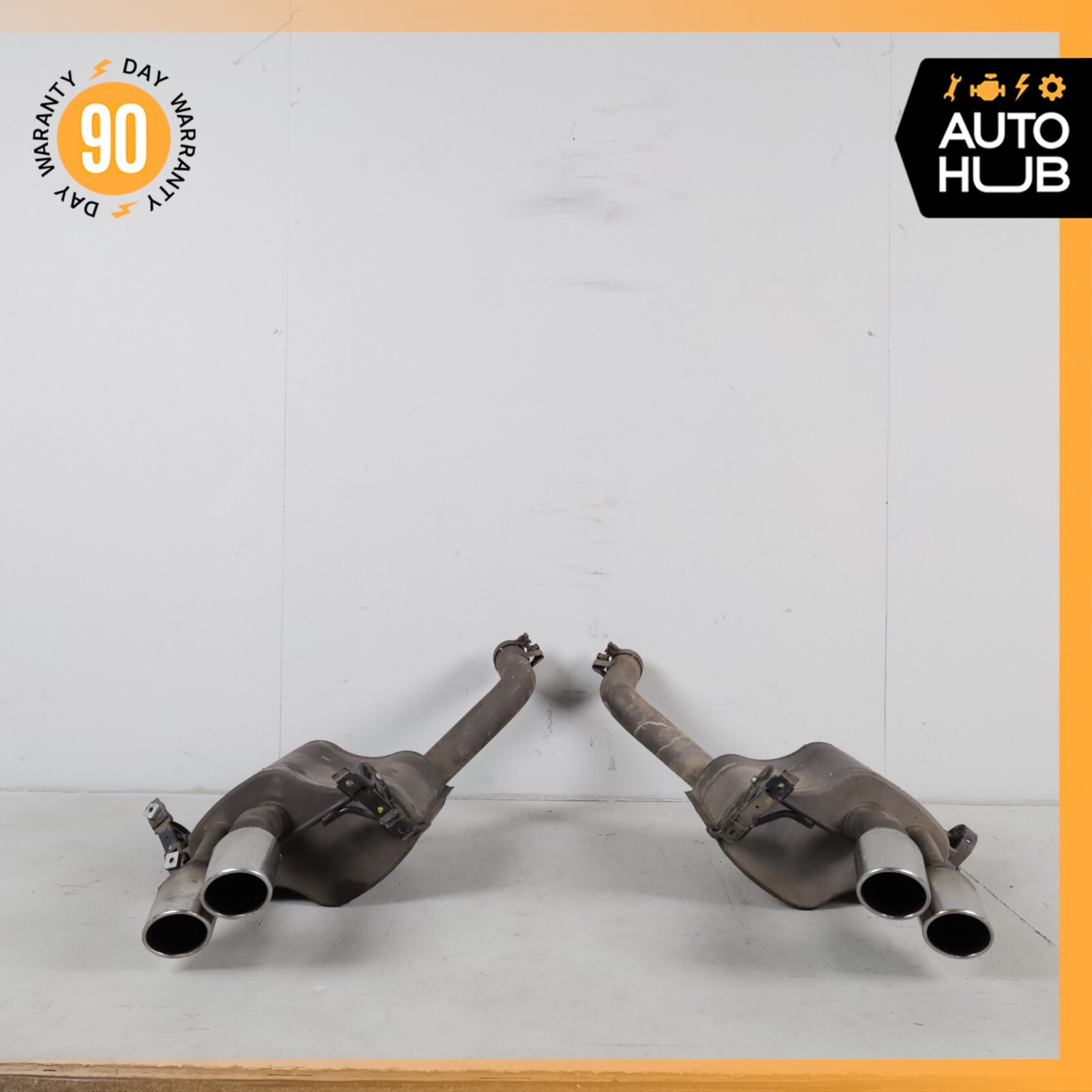 Maserati Quattroporte M139 Exhaust Mufflers Dual Tips Left & Right Side Set OEM
