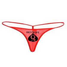 Red QOS BRAND G-String for Queen of Spades  Hotwife  2XL 