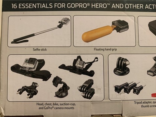 onn. GoPro Hero And Other Action Camera Accessory Kit, 16 Pieces - Picture 3 of 4