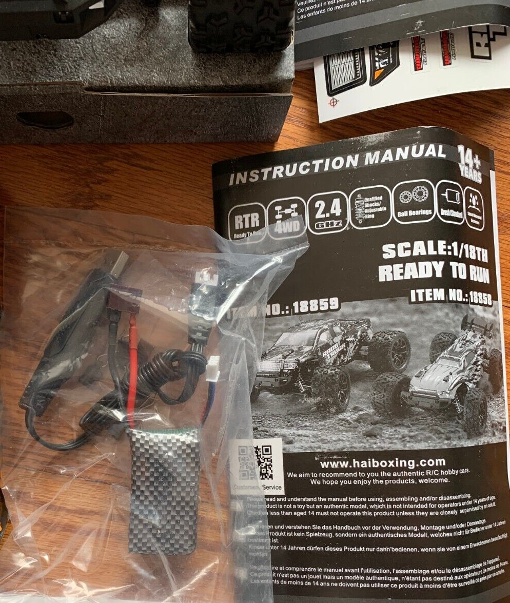 All Terrain RC Car 18859, 36 KPH High Speed 4WD With Black Truggy style Body