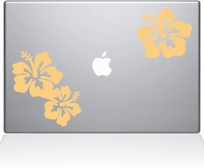 2015 Decal Guru Hibiscus Decal Vinyl Sticker 13 MacBook Pro Older Model